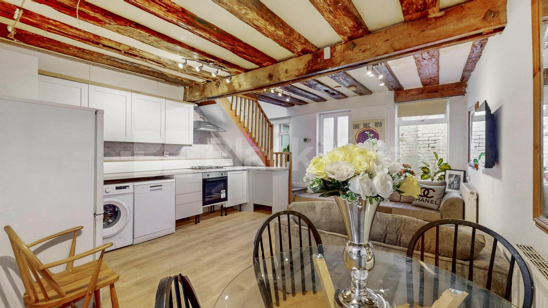 Nestled within a peaceful South Hampstead mews, this three-bedroom freehold home Hermit Place, London, NW6,  London