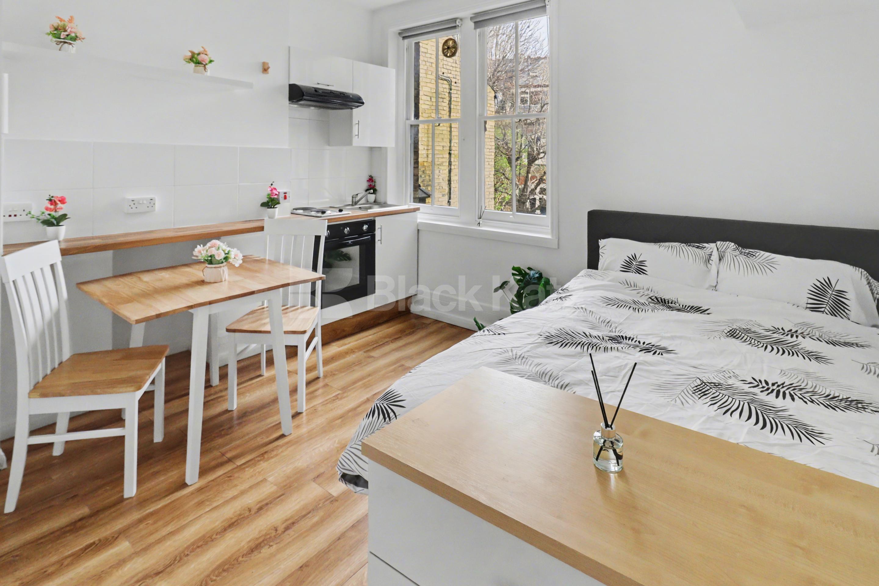 A well-presented self-contained studio apartment located on the desirable Glenloch Road, NW3 Glenloch Road, Belsize Park, NW3 (Gas and Water Included),  London NW3