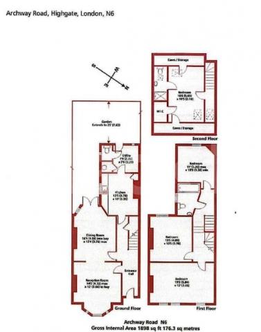 			4 Bedroom, 1 bath, 1 reception Terraced House			 Archway Road, HIGHGATE