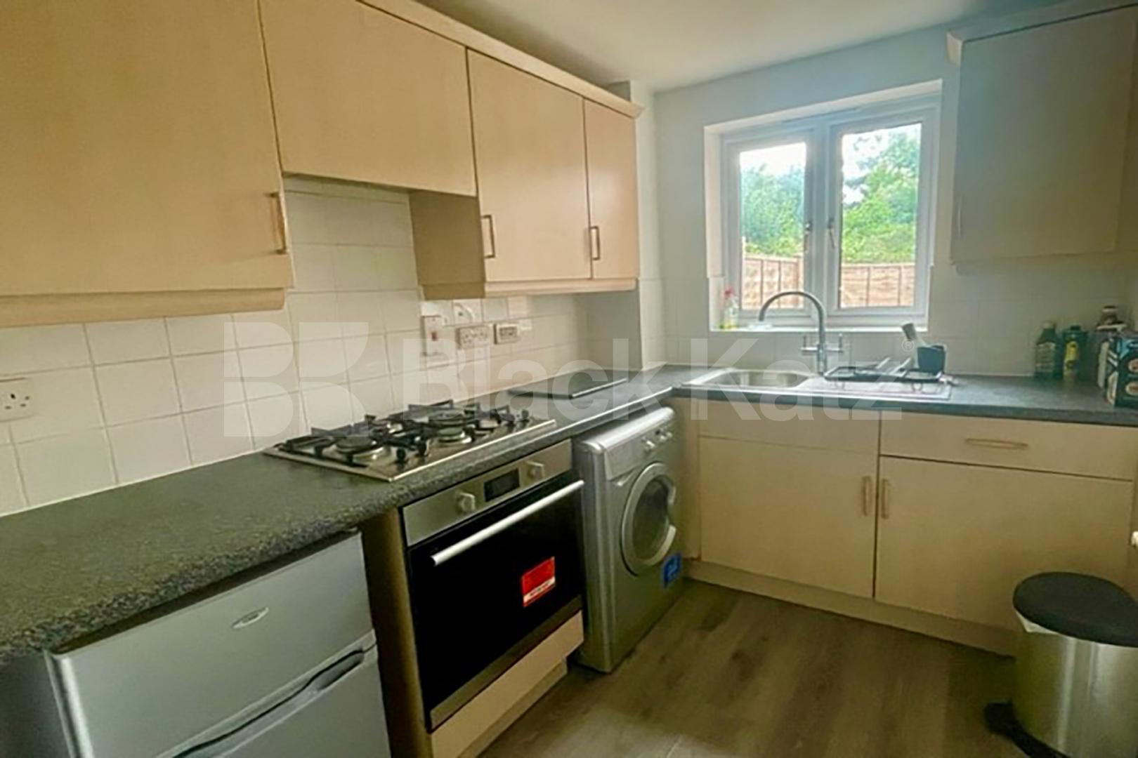 Spacious 1 bedroom flat with wood floors allocated parking & sole use of garden Cedar Heights, Cedar Road , Bushey, Watford