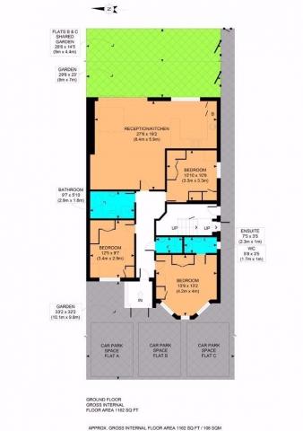 			NEW INSTRUCTION (Private Garden), 3 Bedroom, 1 bath, 1 reception Apartment			 Hendon Way, GOLDERS GREEN 