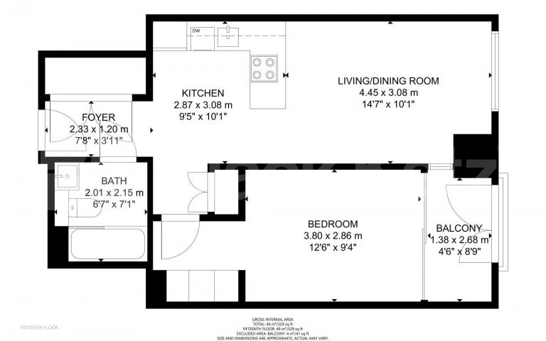 Outstanding one bedroom apartment crafted by Versace Home Damac Tower, Bondway, Nine Elms