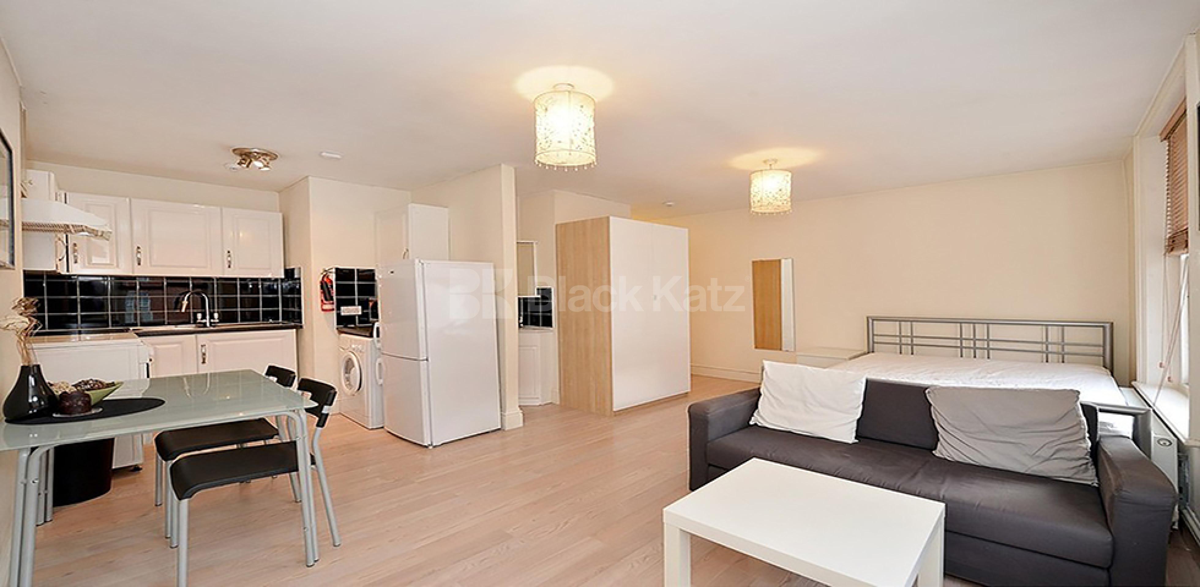 			RENT INCLUDES GAS, ELECTRIC & WATER RATES!, Studio Apartment, 1 bath, 1 reception Studio			 Abingdon Road, HIGH STREET KENSINGTON W8