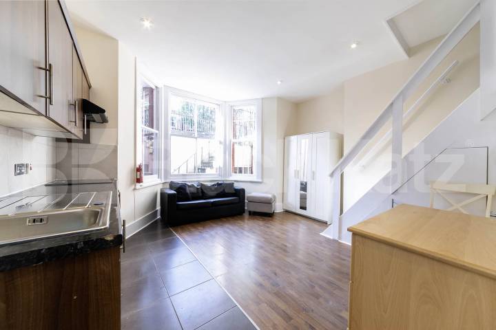 A spacious and well-presented furnished studio apartment with a mezzanine sleeping area, offering a bright and comfortable living space.The property is fully self-contained and provides everything needed for convenient modern living Sutherland Avenue, Maida Vale, W9,  London