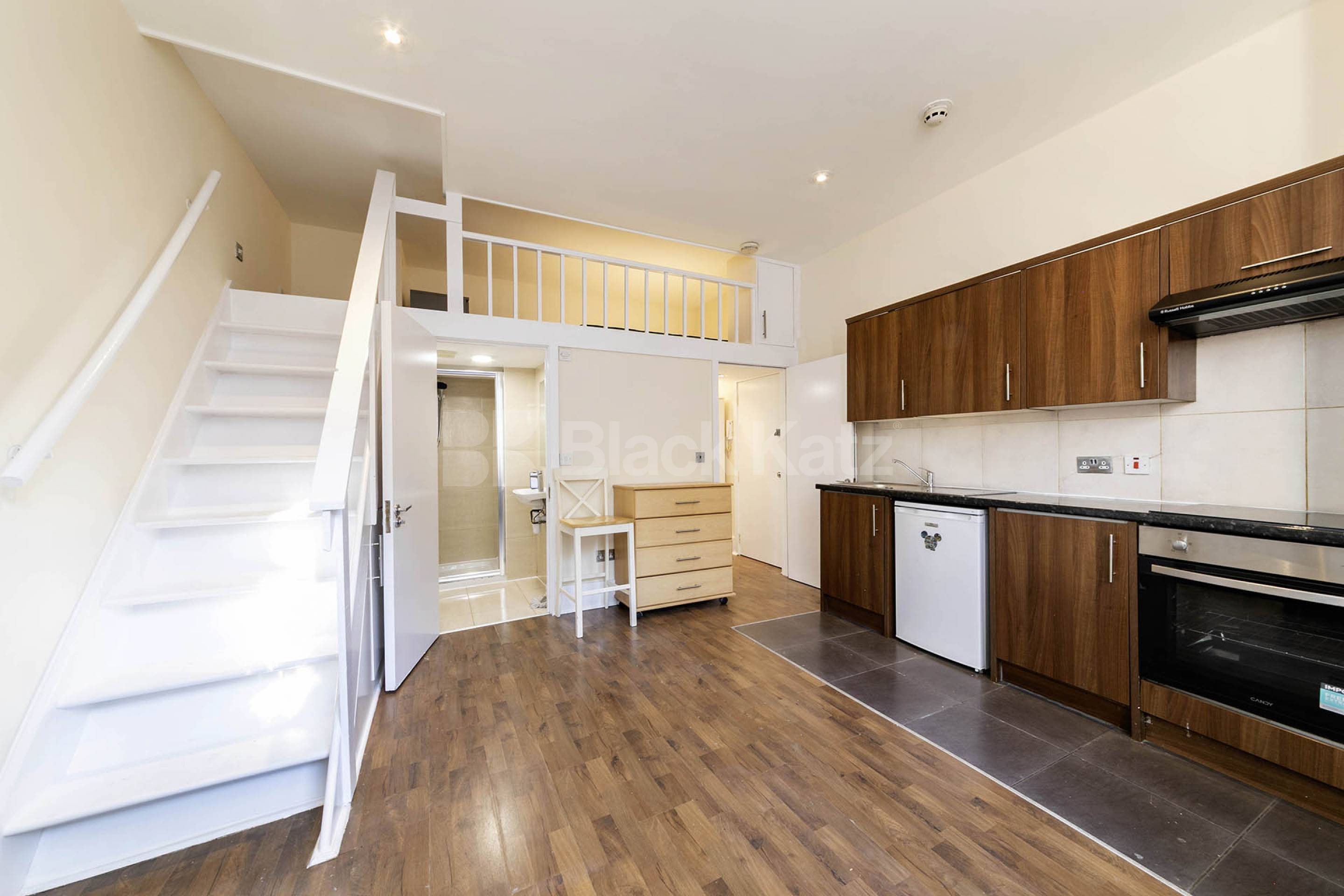 A spacious and well-presented furnished studio apartment with a mezzanine sleeping area, offering a bright and comfortable living space.The property is fully self-contained and provides everything needed for convenient modern living Sutherland Avenue, Maida Vale, W9,  London W9