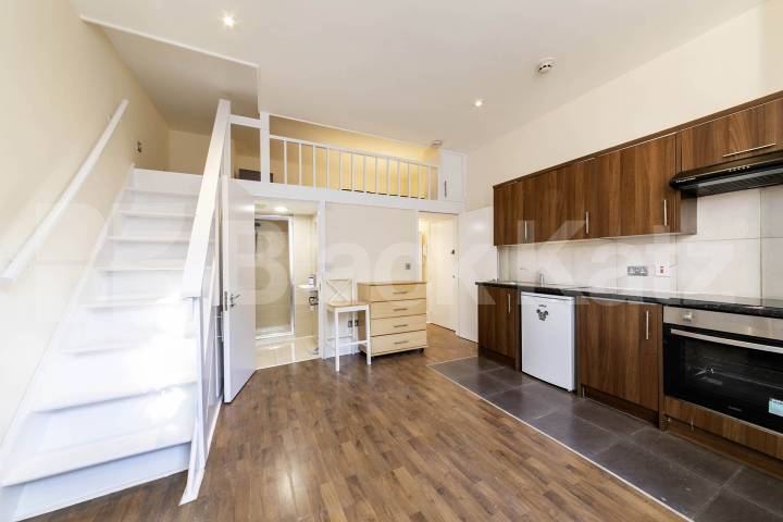 A spacious and well-presented furnished studio apartment with a mezzanine sleeping area, offering a bright and comfortable living space.The property is fully self-contained and provides everything needed for convenient modern living Sutherland Avenue, Maida Vale, W9,  London