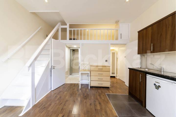 A spacious and well-presented furnished studio apartment with a mezzanine sleeping area, offering a bright and comfortable living space.The property is fully self-contained and provides everything needed for convenient modern living Sutherland Avenue, Maida Vale, W9,  London