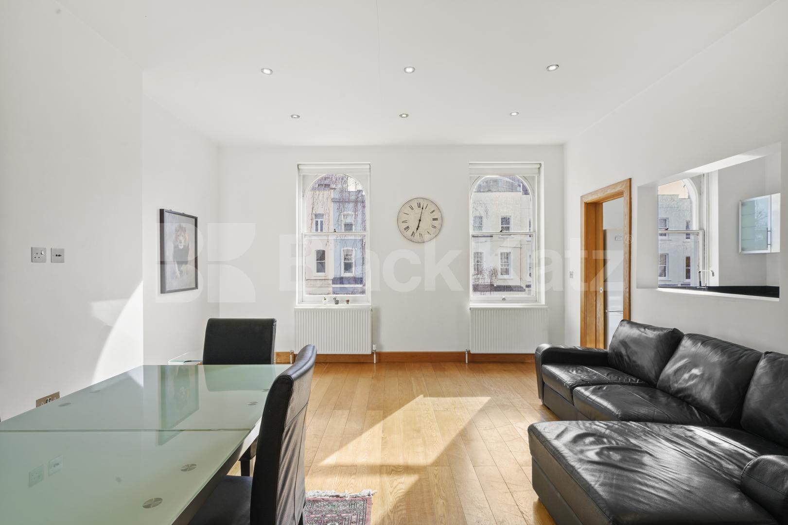 A spacious and well-presented two-bedroom, two-bathroom furnished apartment situated on the first floor of a well-maintained period building on the sought-after Priory Terrace, NW6.The property offers two generous double bedrooms, including a princip Priory Terrace, London, NW6,  London