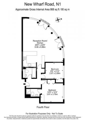 			CANALSIDE 2 BEDROOM APARTMENT, 2 Bedroom, 1 bath, 1 reception Apartment			 Ice Wharf, Kings Cross
