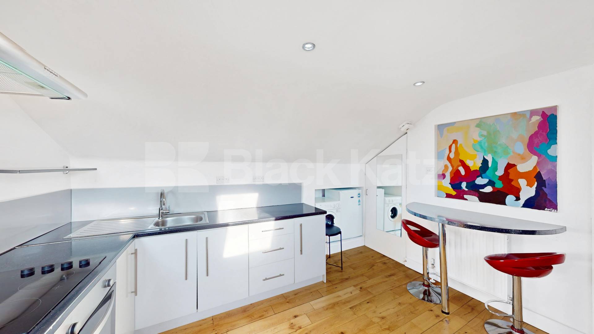 An excellent studio apartment set on the top floor of beautifully presented period building located on the border of West Hampstead and Kilburn.The property is flooded with natural light and is completed to a high standard throughout.You are ideally  Quex Road, London, NW6,  London