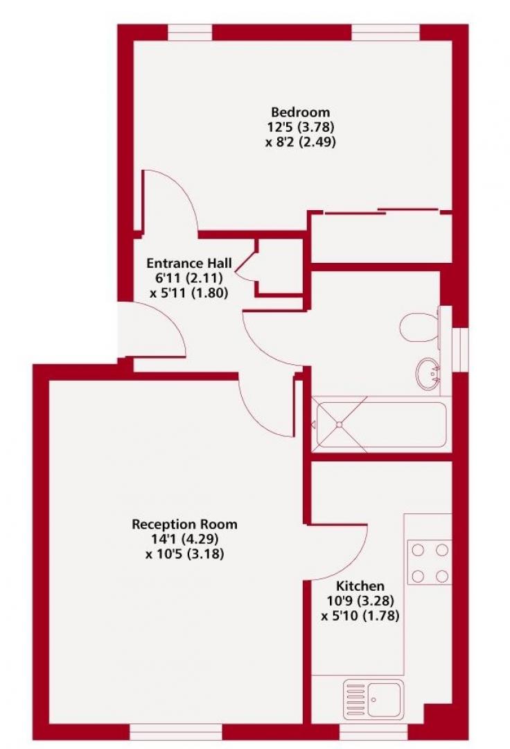 			NEW INSTRUCTION, 1 Bedroom, 1 bath, 1 reception Flat			 Windmill Drive, CRICKLEWOOD
