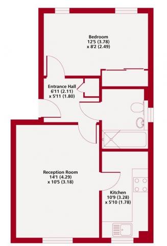 			NEW INSTRUCTION, 1 Bedroom, 1 bath, 1 reception Flat			 Windmill Drive, CRICKLEWOOD