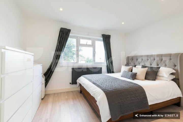This beautifully presented three-bedroom split-level house is located on the sought-after Lennon Road in the heart of Willesden Green Marley Walk, London, NW2,  London