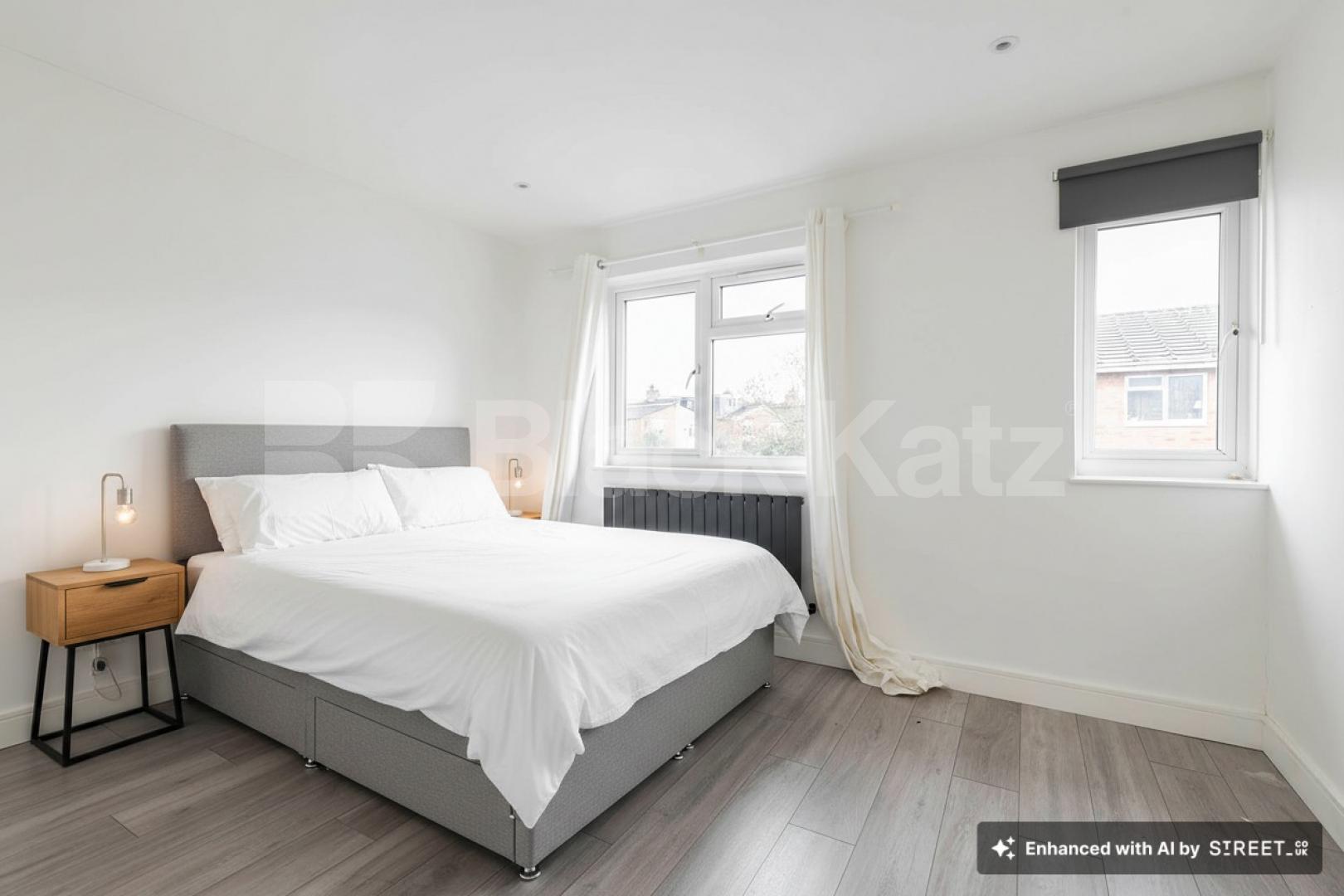 This beautifully presented three-bedroom split-level house is located on the sought-after Lennon Road in the heart of Willesden Green Marley Walk, London, NW2,  London