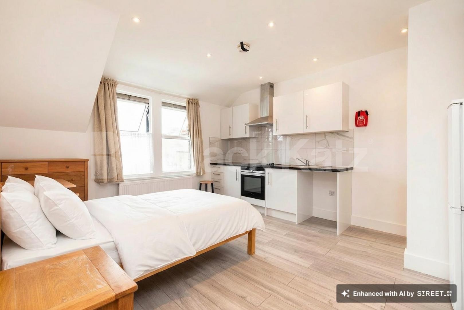 Council tax, Gas + Water included, a lovely bright studio in Kilburn that has been recently refurbished to a high standard Callcott Road, Kilburn, NW6 (Council tax, Gas and Water Included),  London