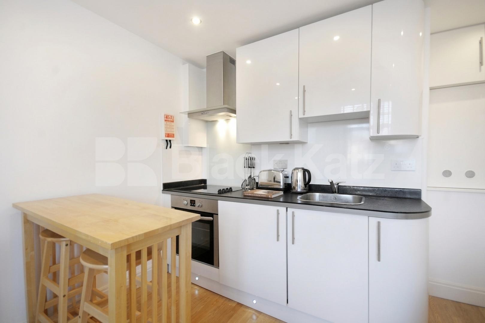 A well-presented one-bedroom apartment situated on the sought-after Glenloch Road, NW3 Glenloch road, Belsize Park, NW3 (Gas and Water Included),  London