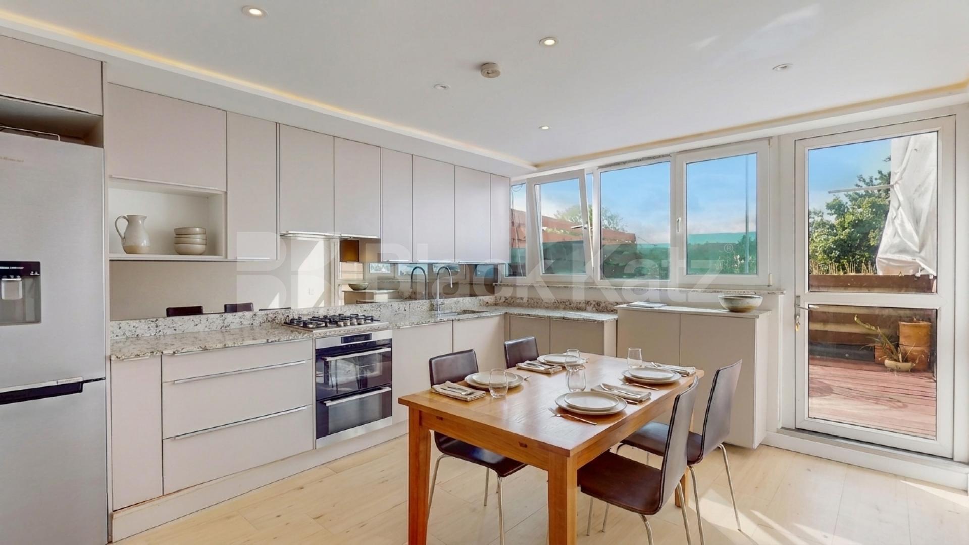 This spacious and stylish three-bedroom apartment is perfectly situated in the heart of West Hampstead, one of London’s most sought-after residential neighbourhoods Netherwood Street, West Hampstead, NW6 (Inclusive of gas),  Webheath Netherwood Street