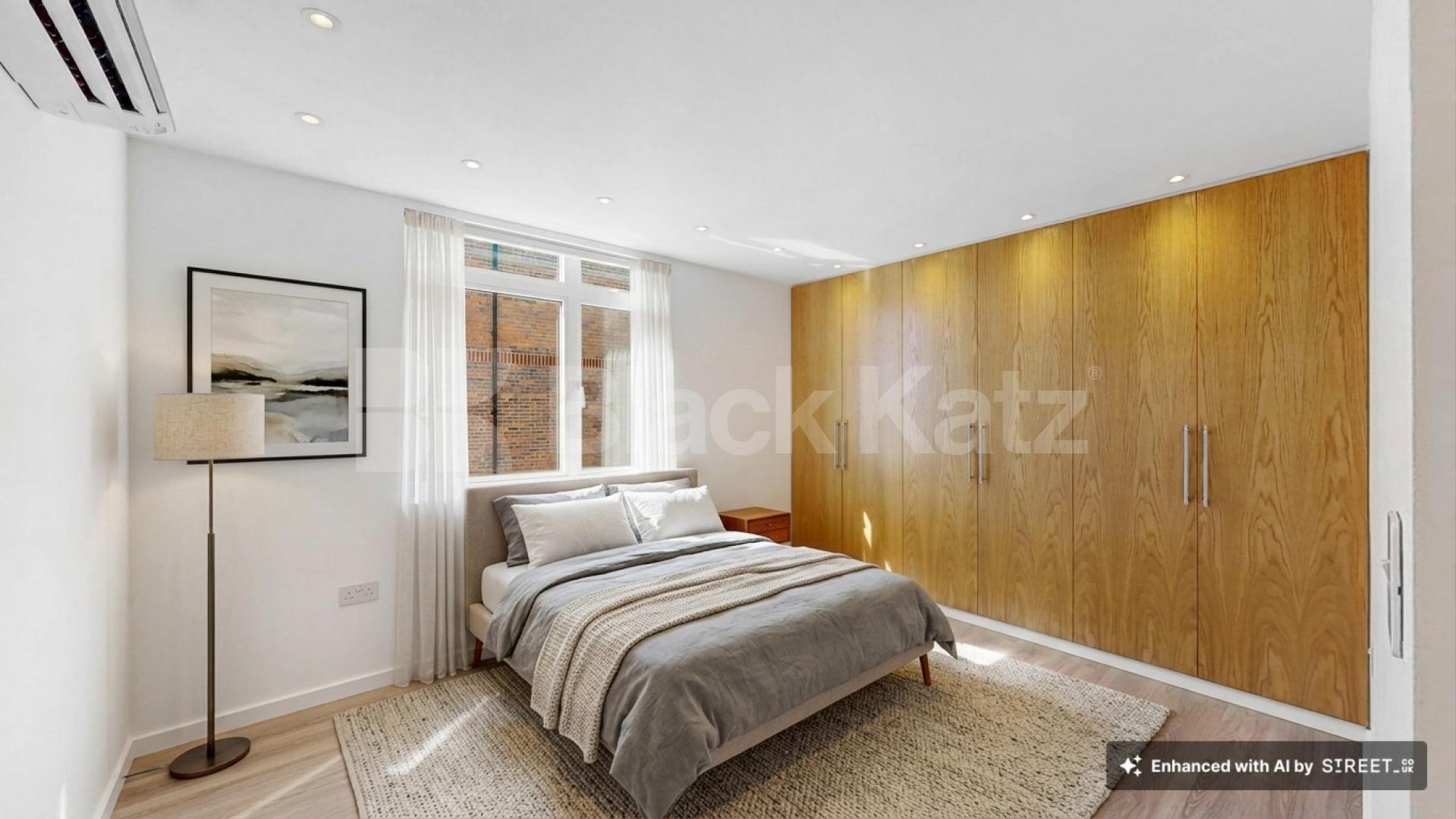 A stunning fully renovated three-bedroom apartment finished to an exceptional high standard throughout The Oaks, London, NW6,  The Oaks