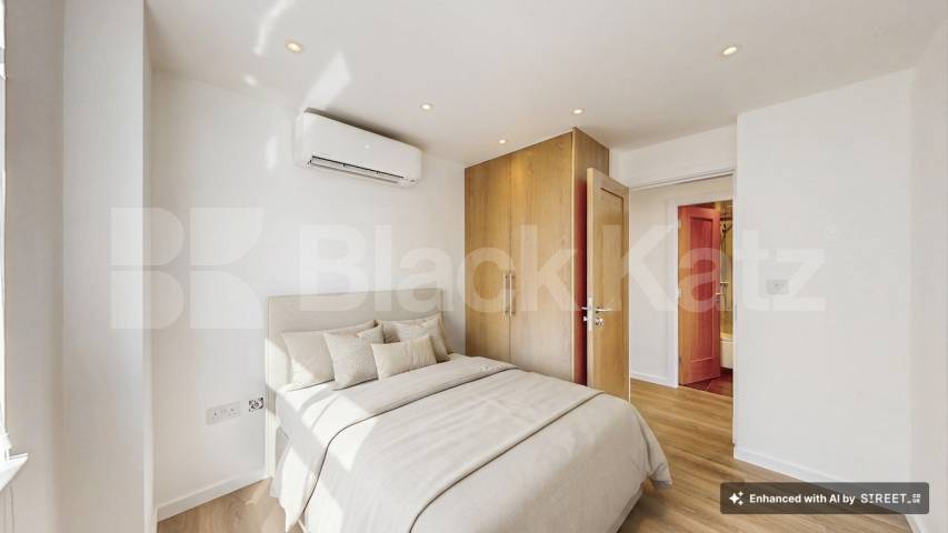 A stunning fully renovated three-bedroom apartment finished to an exceptional high standard throughout The Oaks, London, NW6,  The Oaks