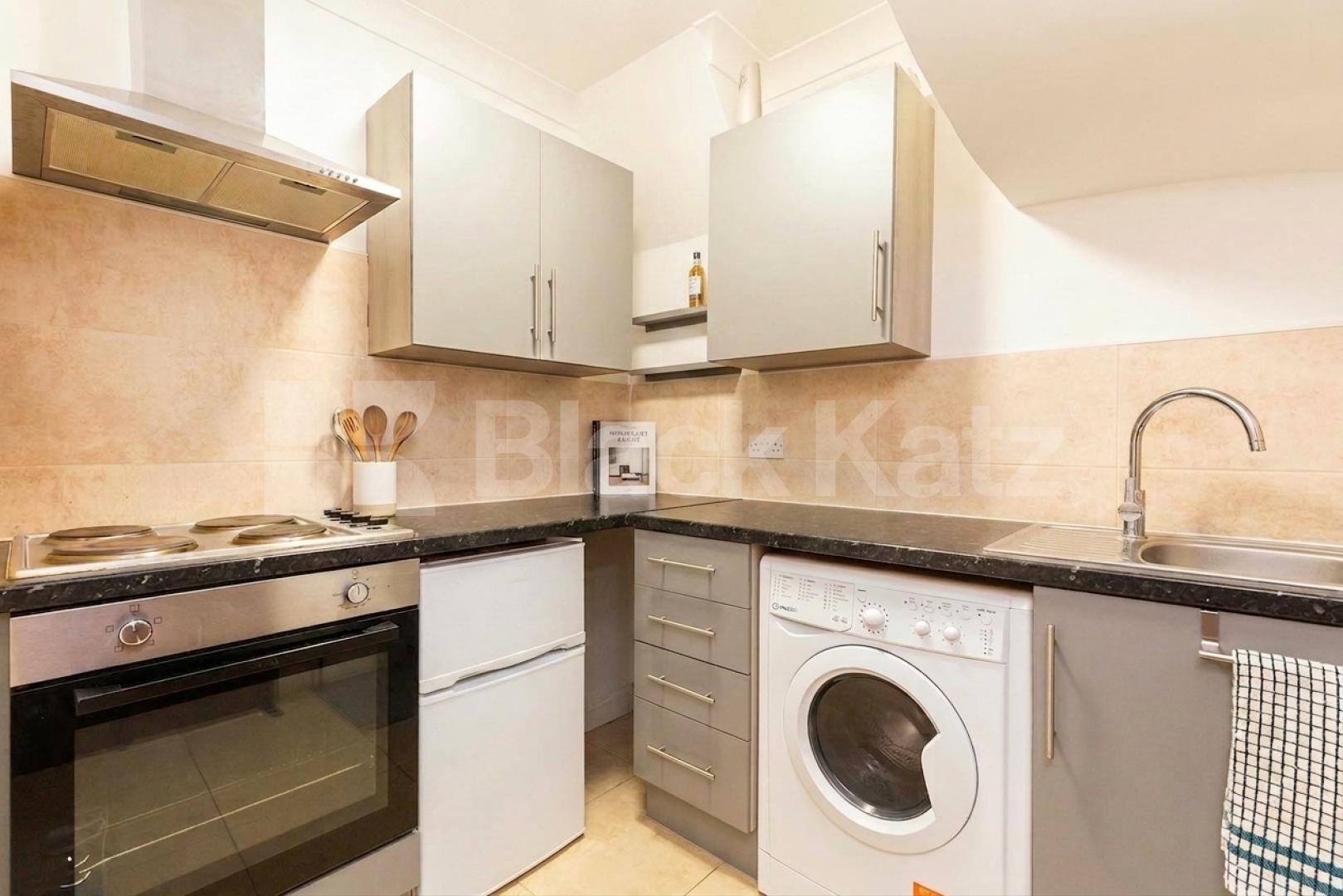A spacious and well-presented furnished studio flat situated on the popular Burnley Road in Dollis Hill, NW10 Burnley Road, Dollis Hill, NW10(Inclusive of Gas and Water),  London