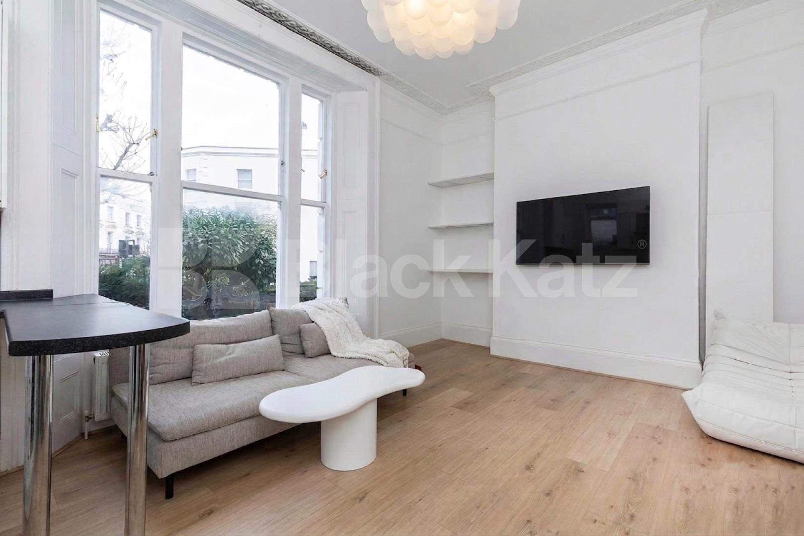 A bright and spacious one-bedroom apartment set on the raised ground floor of a well-maintained period property on the sought-after Priory Road, NW6.Beautifully presented throughout, the apartment features light oak flooring, creating a fresh and con Priory Road, London, NW6,  London