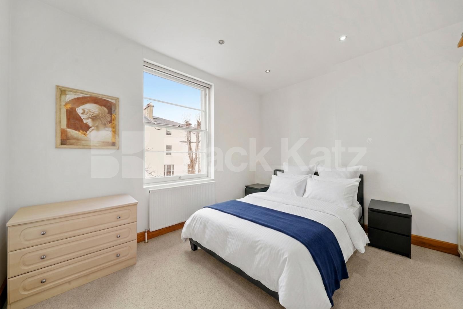 A spacious and well-presented two-bedroom, two-bathroom furnished apartment situated on the first floor of a well-maintained period building on the sought-after Priory Terrace, NW6.The property offers two generous double bedrooms, including a princip Priory Terrace, London, NW6,  London