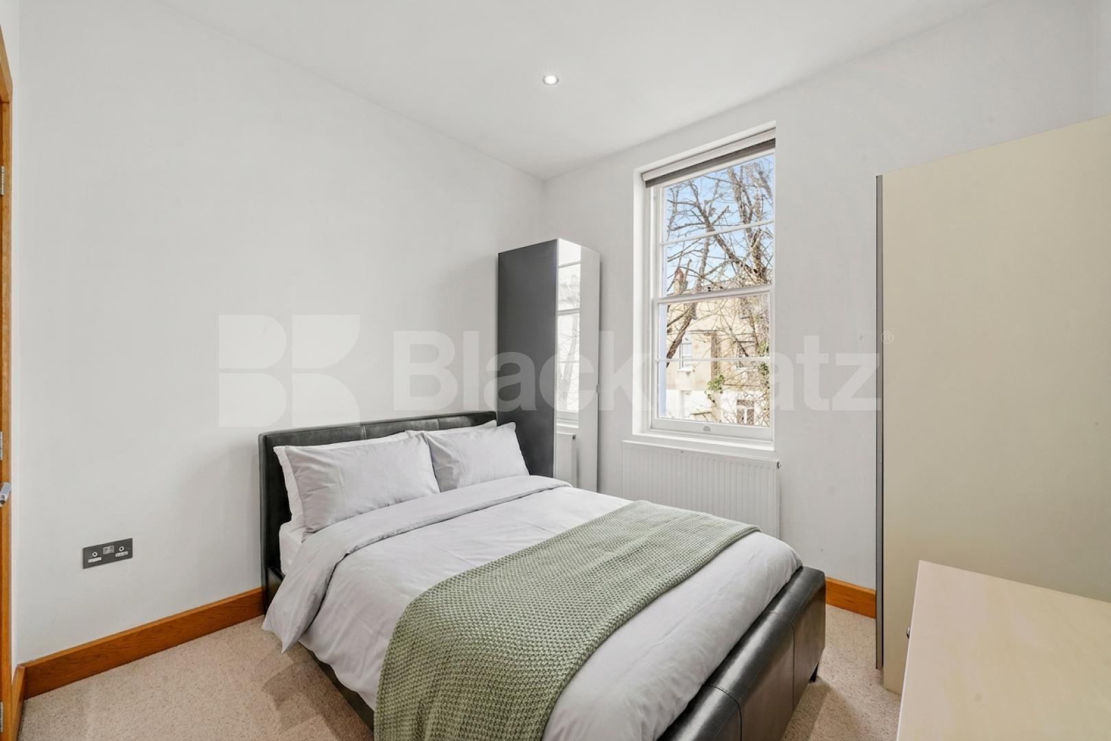 A spacious and well-presented two-bedroom, two-bathroom furnished apartment situated on the first floor of a well-maintained period building on the sought-after Priory Terrace, NW6.The property offers two generous double bedrooms, including a princip Priory Terrace, London, NW6,  London