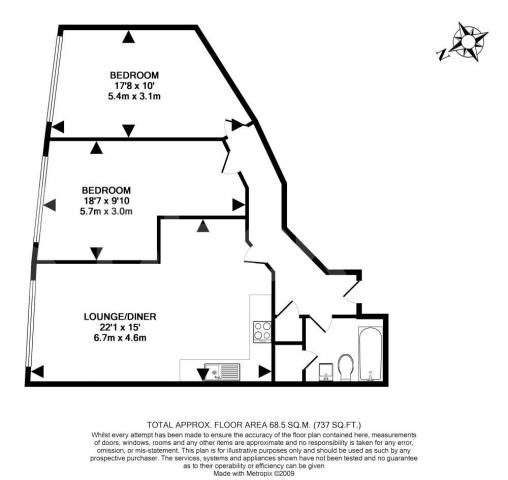 			NEW INSTRUCTION, 2 Bedroom, 1 bath, 1 reception Apartment			 Fossil Court, Long Lane, SE1, London Bridge