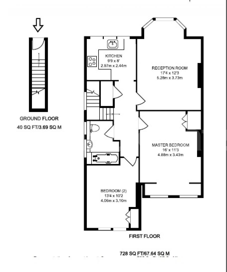 			NEW INSTRUCTION, 2 Bedroom, 1 bath, 1 reception Apartment			 Kirkstall Road, Telford Park/Streatham Hill 