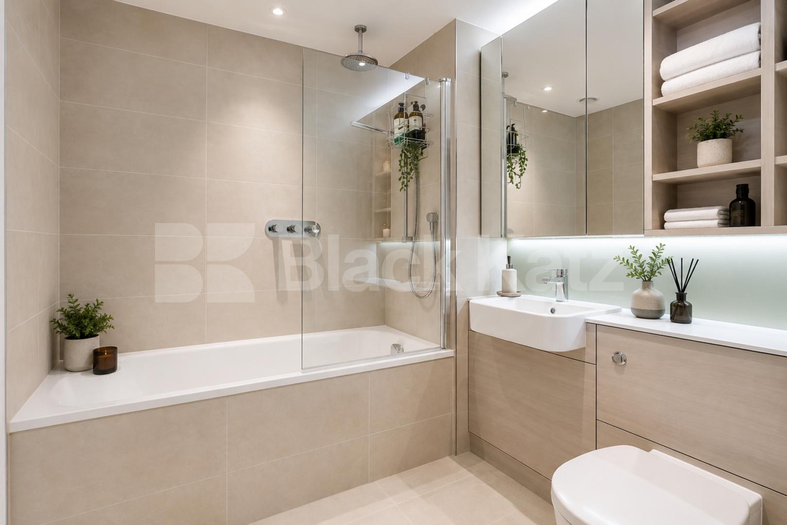 Luxury Two Bedroom Apartment with Concierge, Gym & Olympic Park Views Glass House Gardens, Stratford