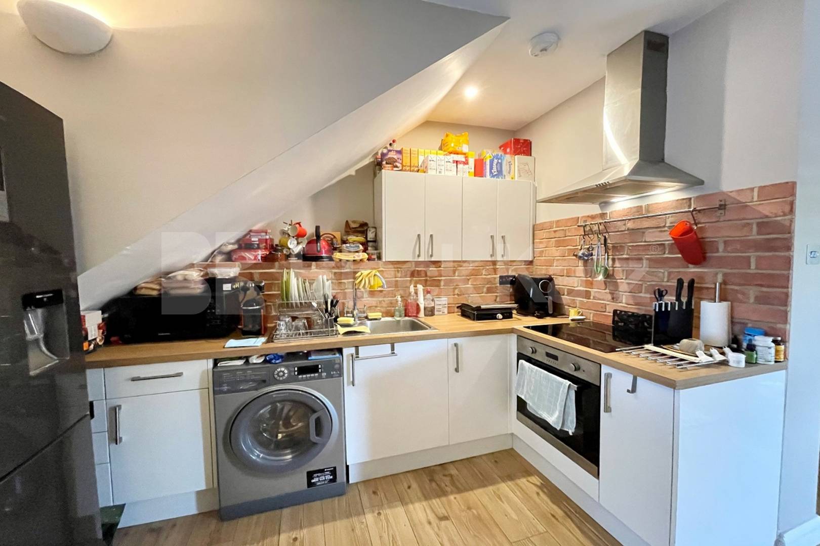Contemporary warehouse style apartment with exposed brick work and wood floors Pensbury Place, Clapham Old Town
