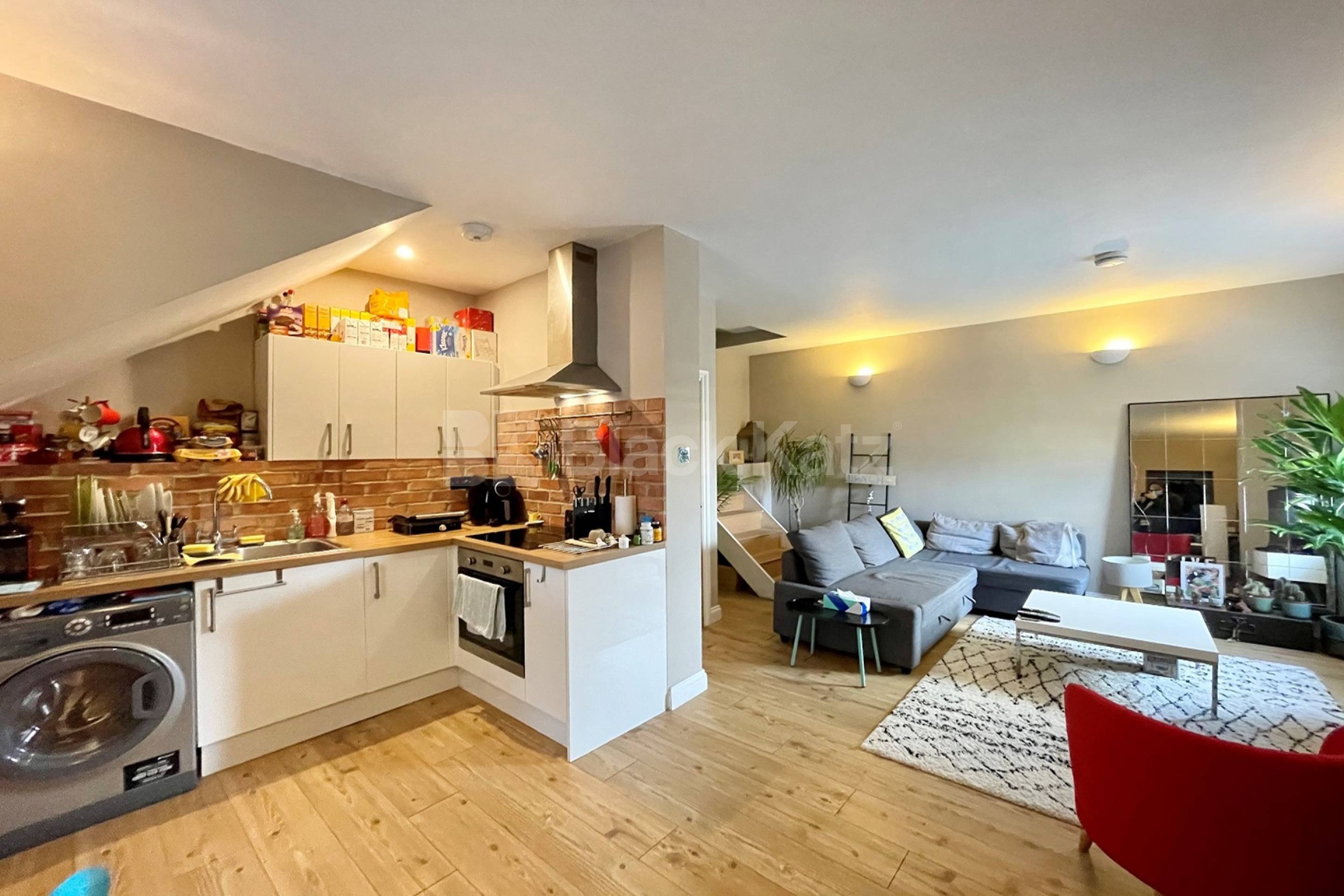 Contemporary warehouse style apartment with exposed brick work and wood floors Pensbury Place, Clapham Old Town SW8