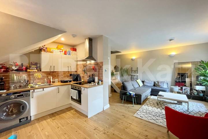 Contemporary warehouse style apartment with exposed brick work and wood floors Pensbury Place, Clapham Old Town