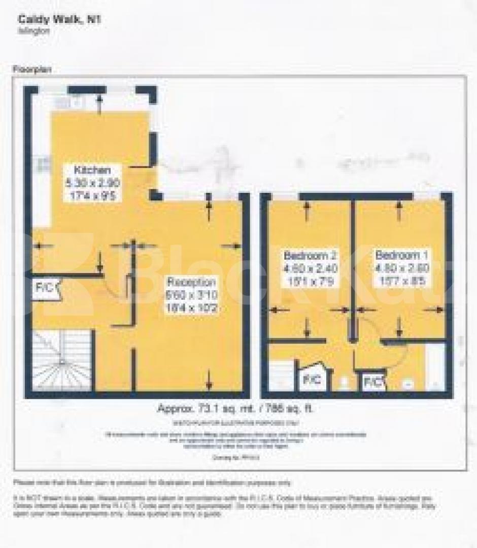 			2 Bedroom, 1 bath, 1 reception Flat			 Cadly Walk, ANGEL/ESSEX ROAD N1