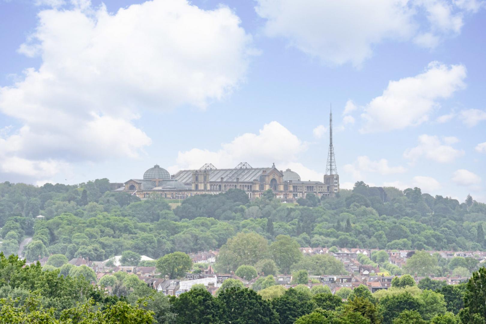 spectacular panoramic views a balcony and floor to ceiling windows Shepherds Hill, Highgate