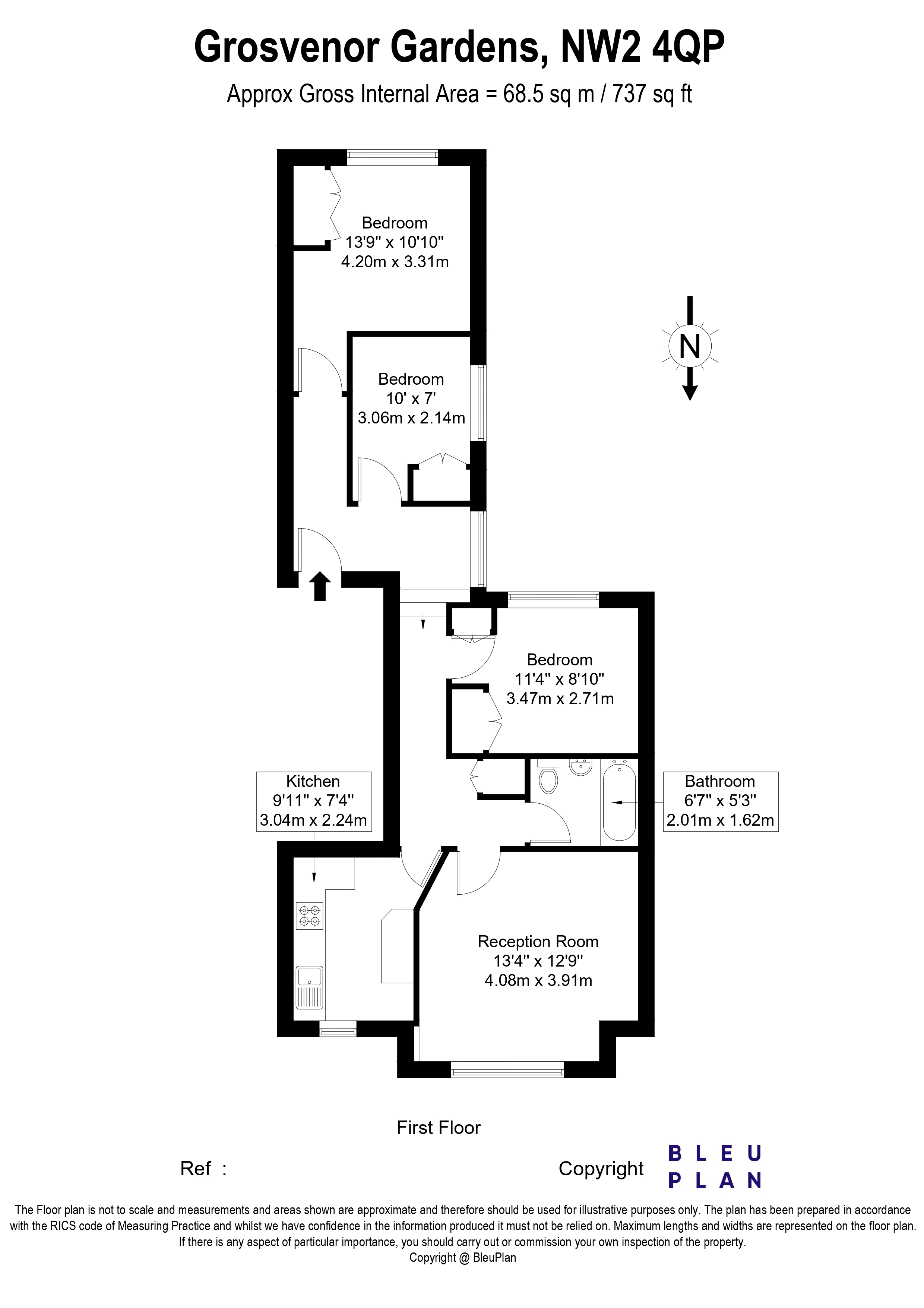 Grosvenor Gardens, London, NW2 floorplan