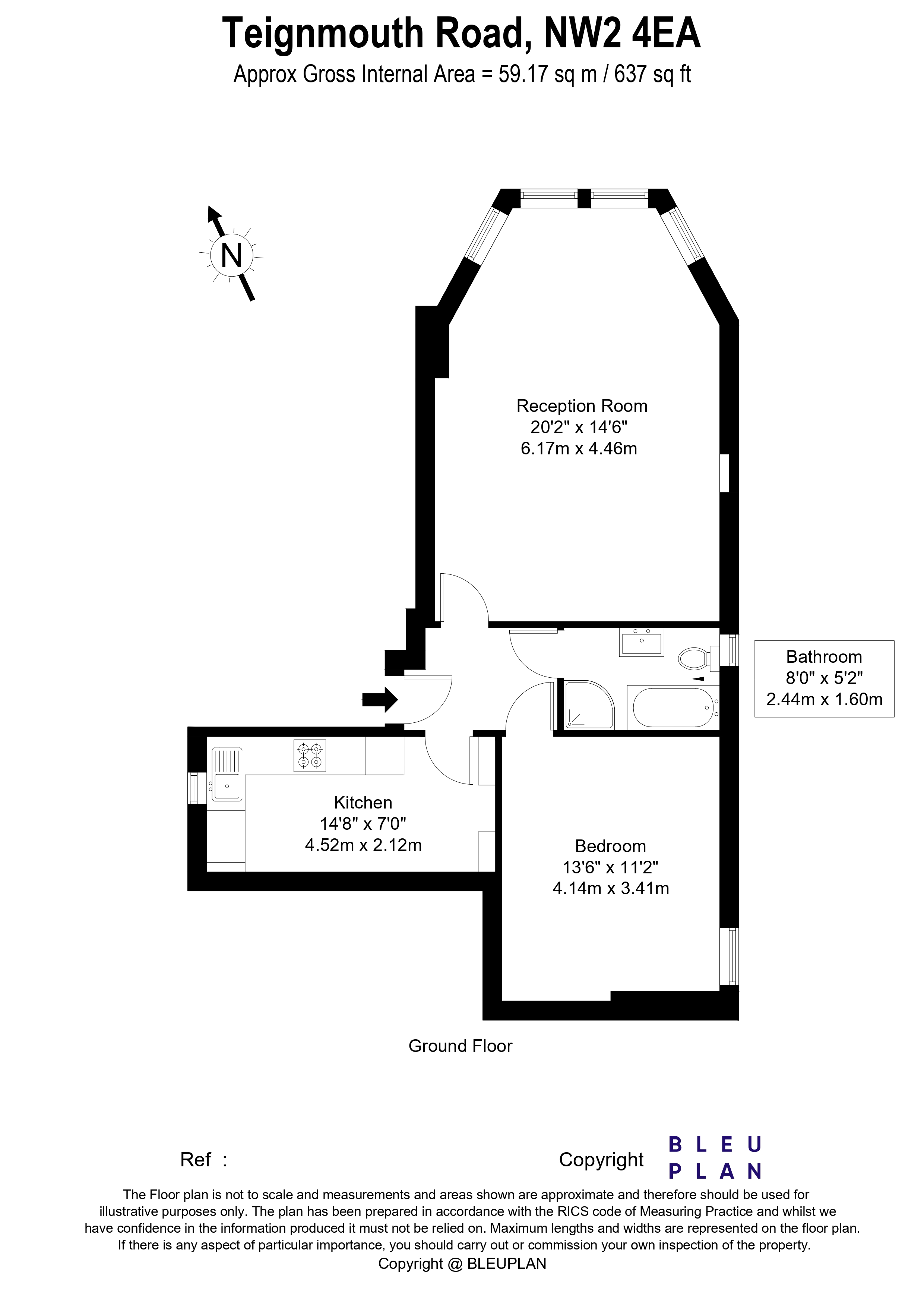Teignmouth Road, London, NW2 floorplan