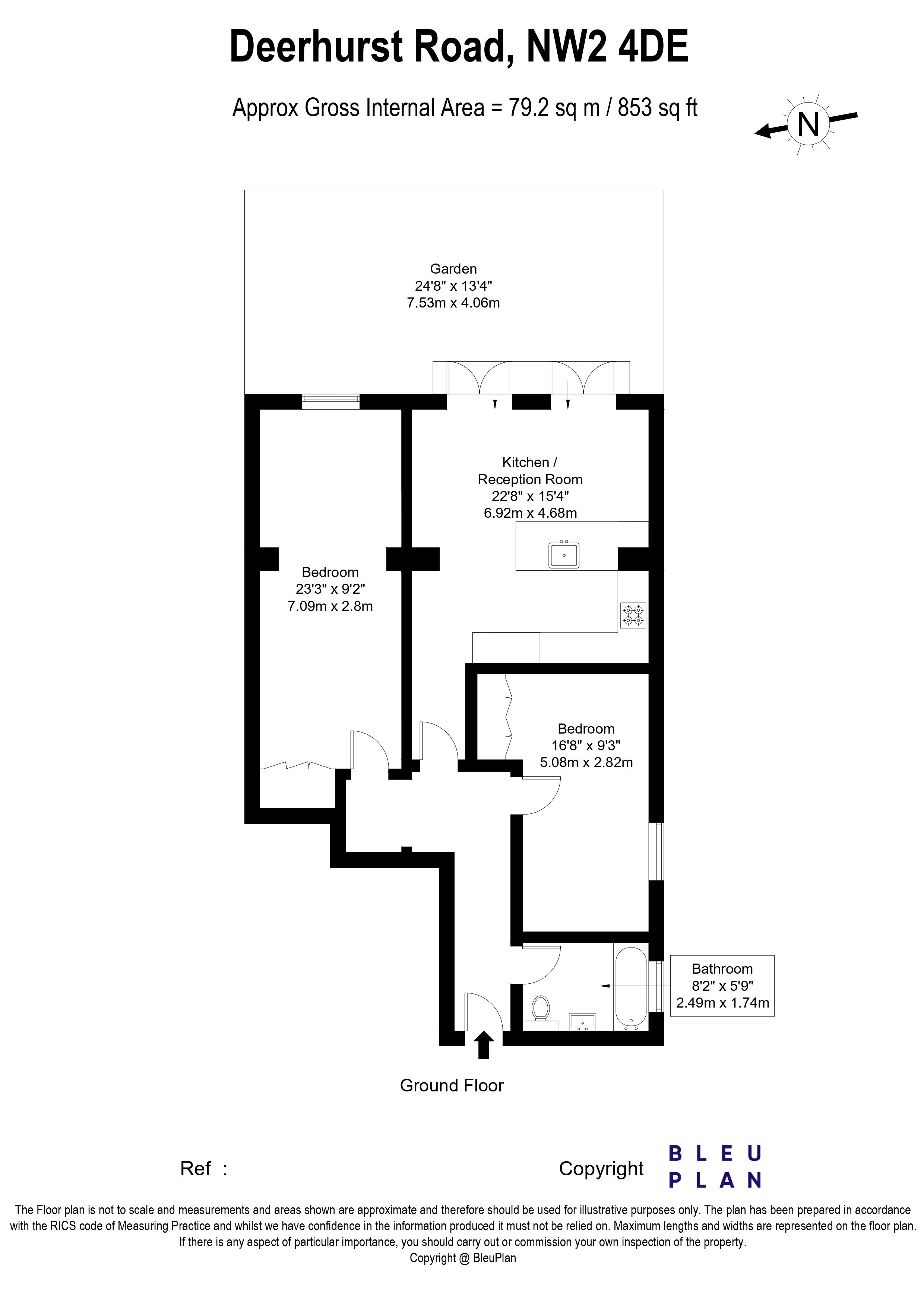 Deerhurst Road, London, NW2 floorplan