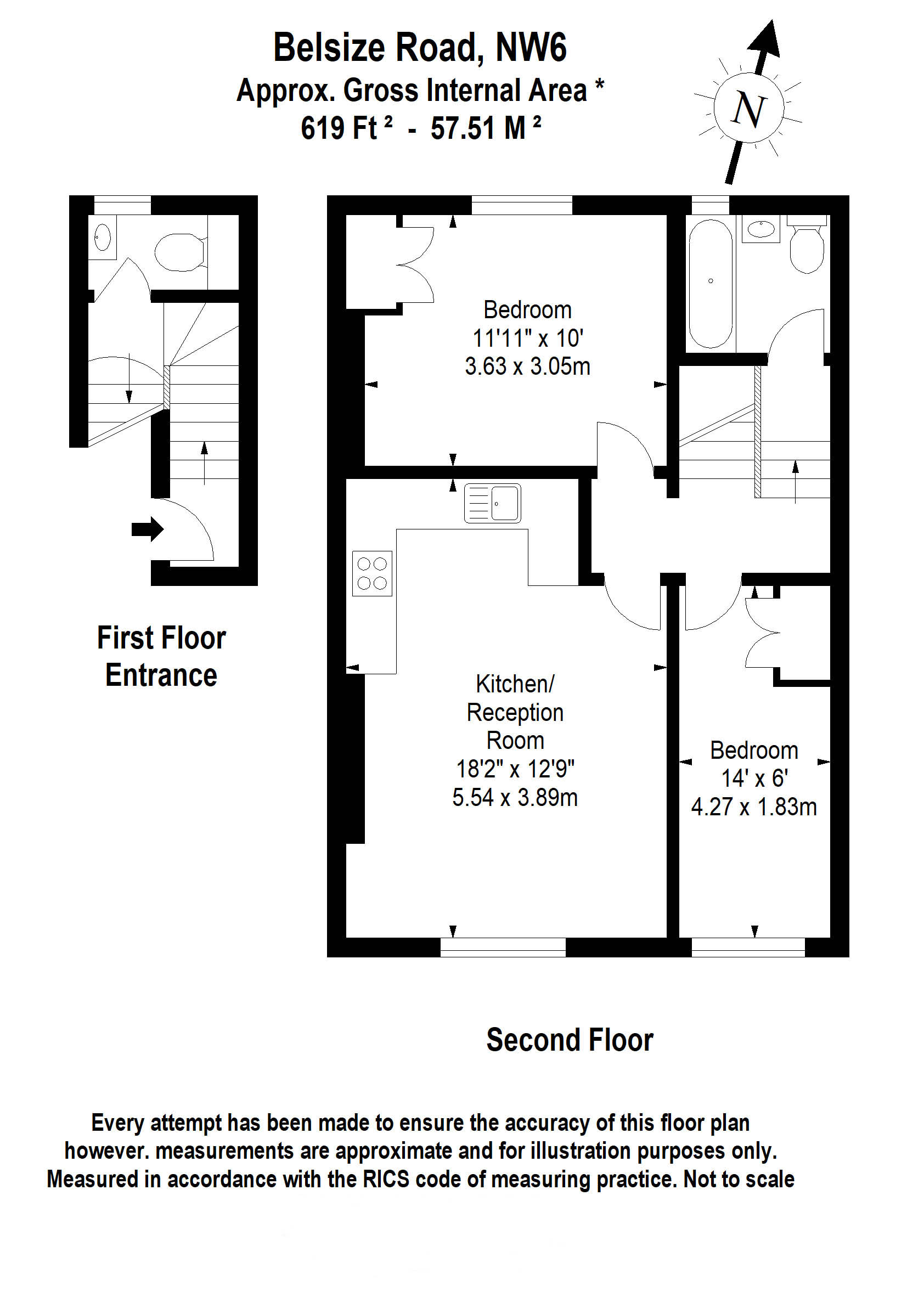 Belsize Road, London, NW6 floorplan