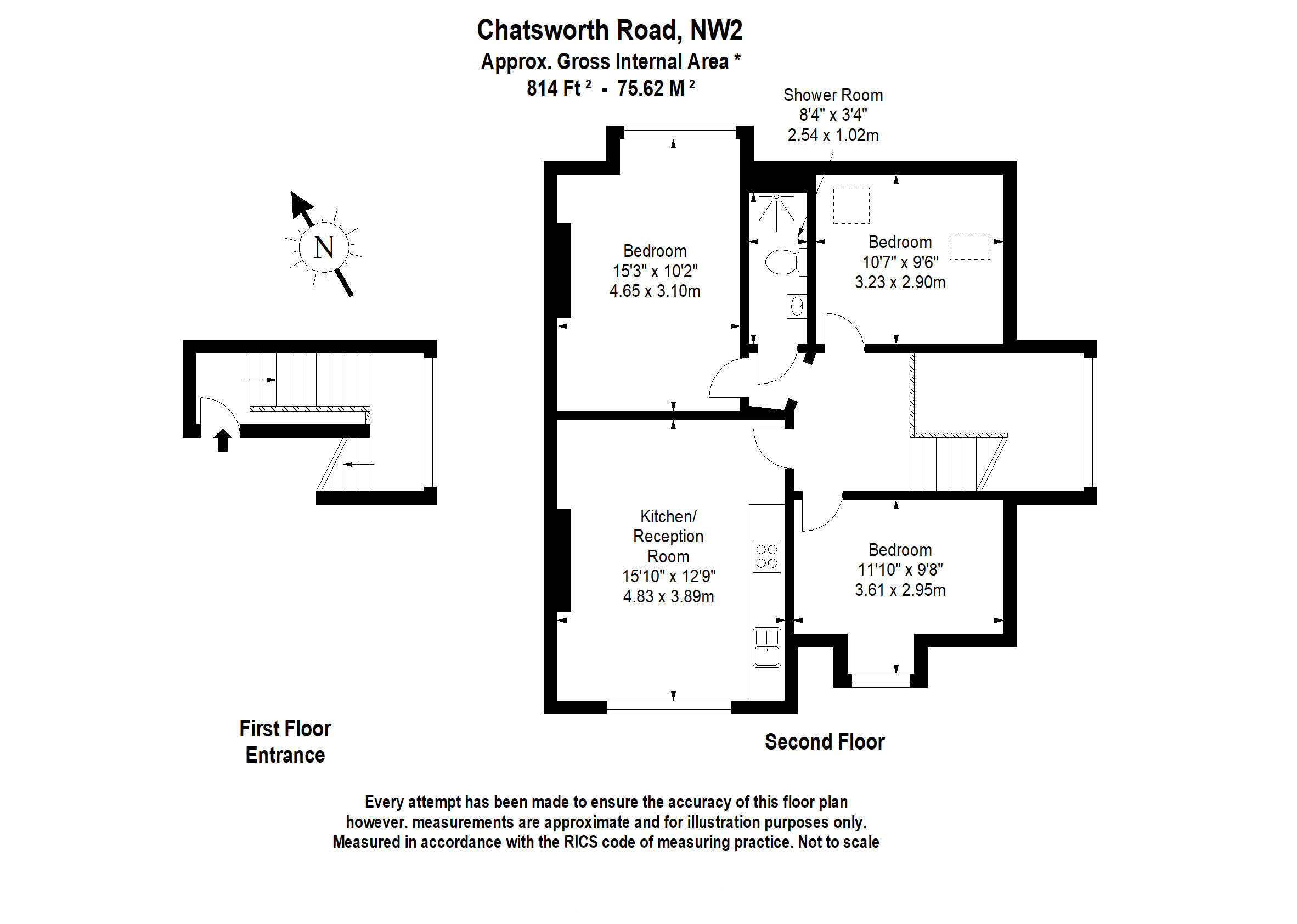 Chatsworth Road, London, NW2 floorplan