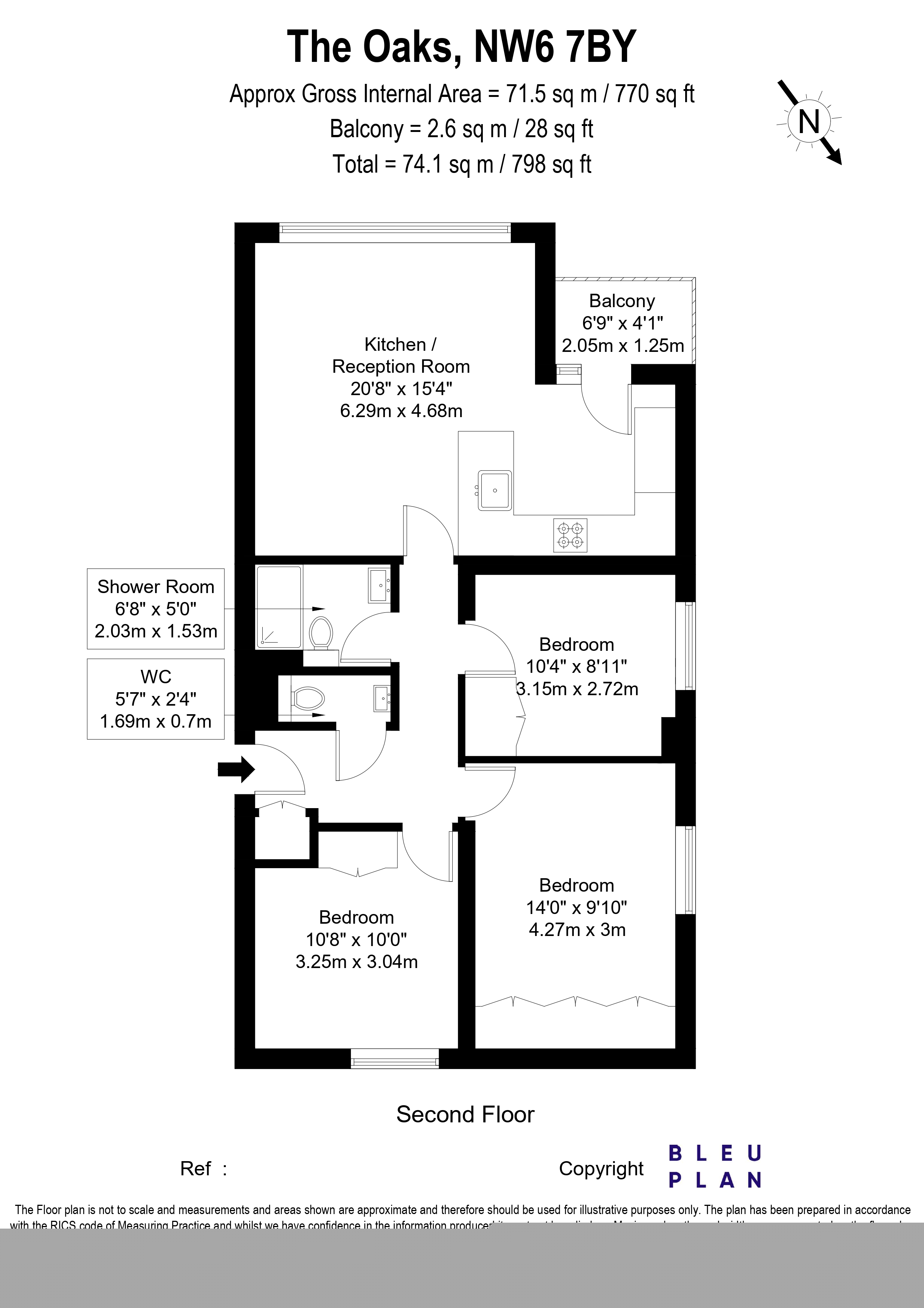 The Oaks, London, NW6 floorplan