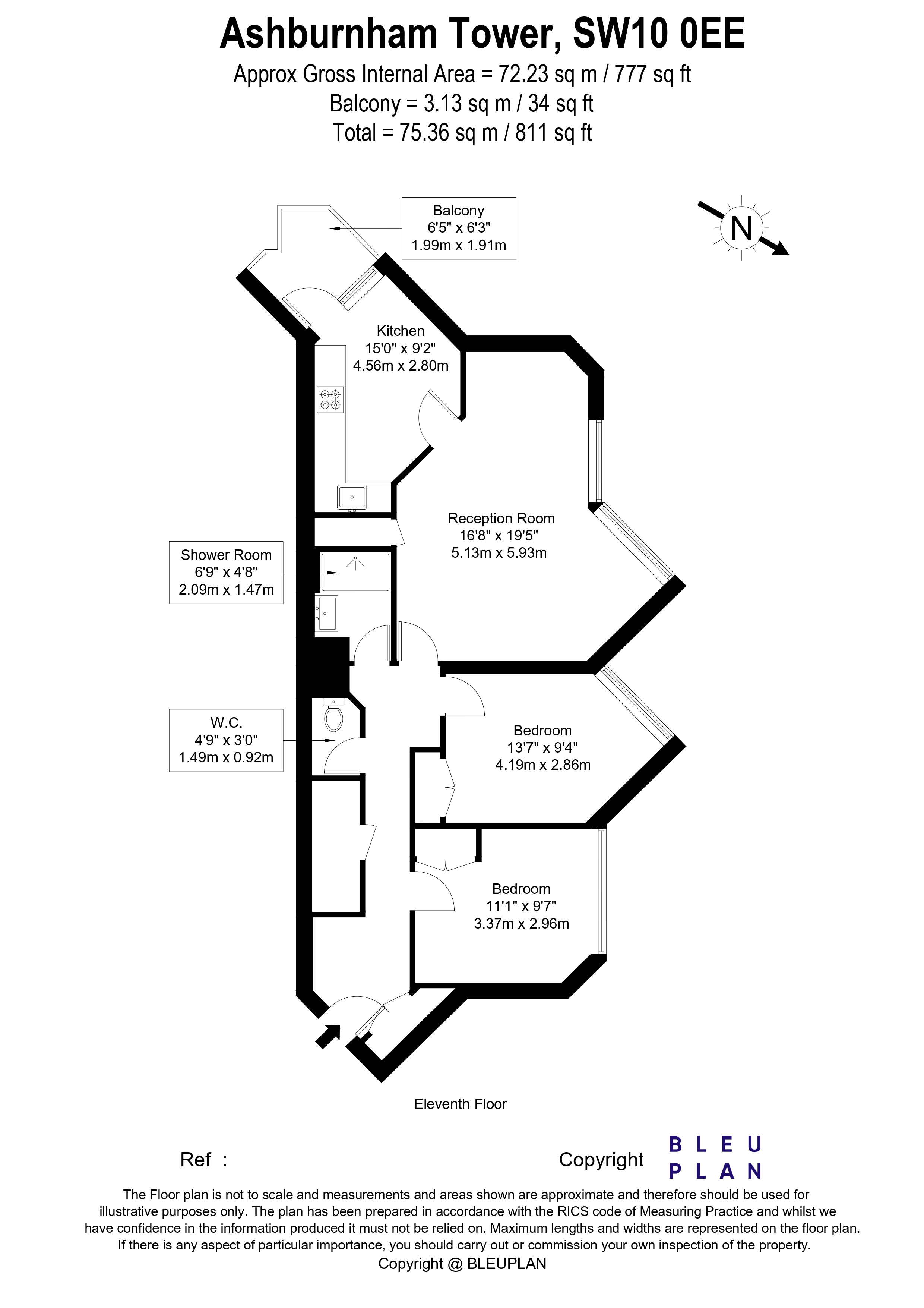 Ashburnham Tower, Chelsea, SW10 floorplan