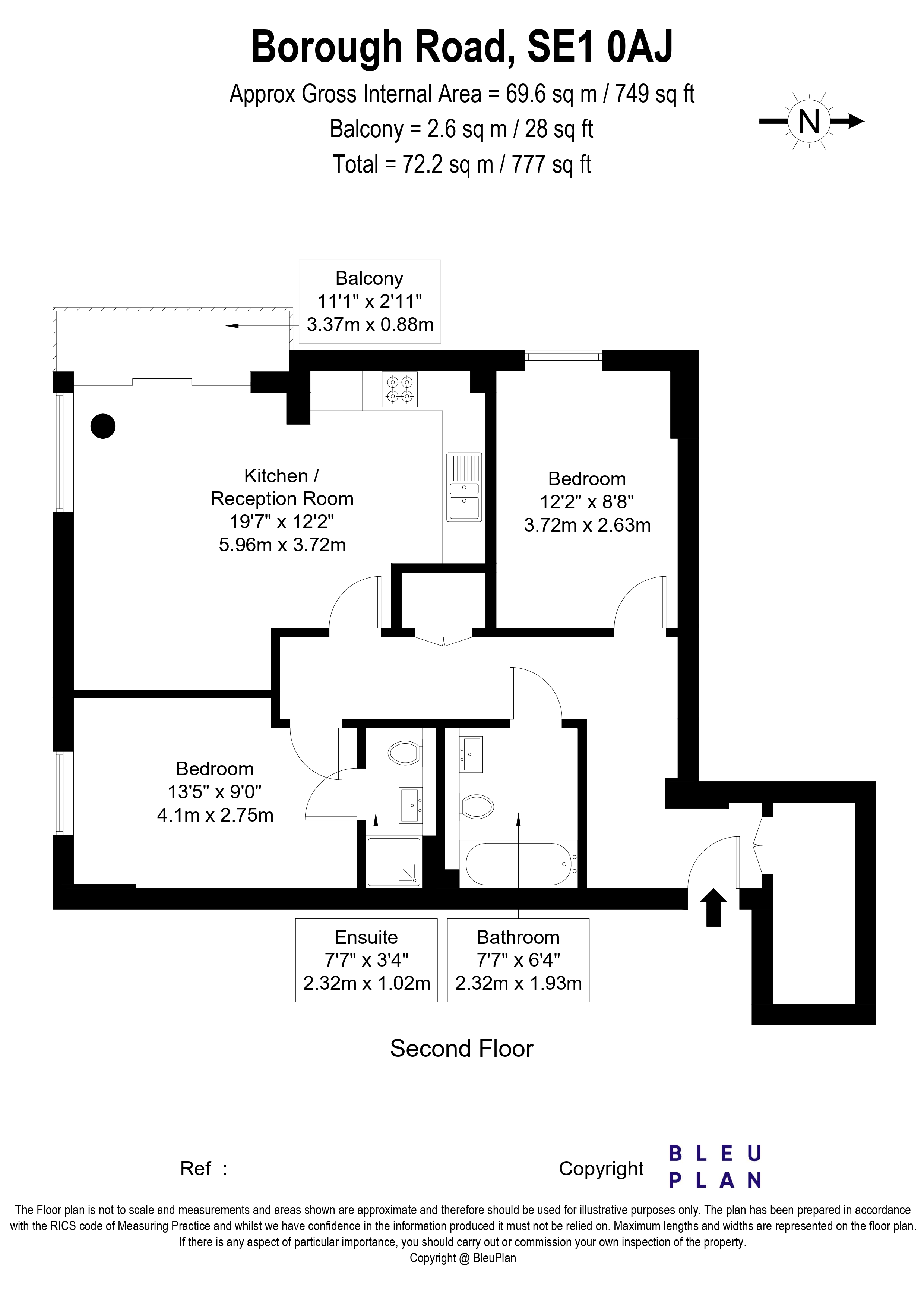 Boulevard Mansions.Borough Road floorplan