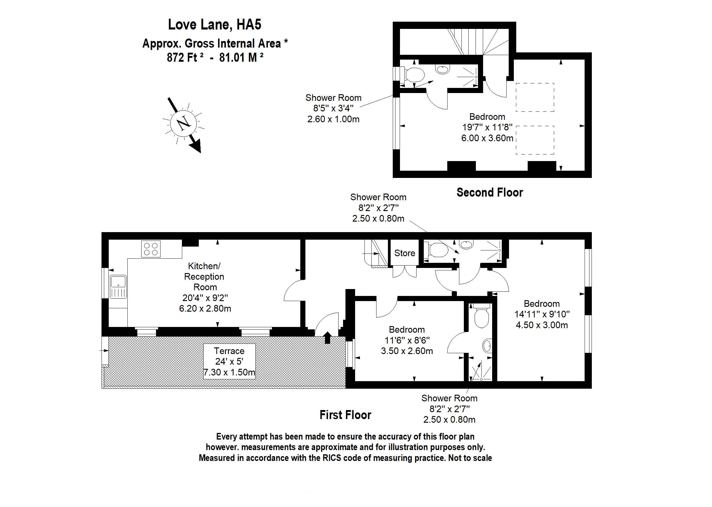 Love Lane, Pinner, HA5 floorplan