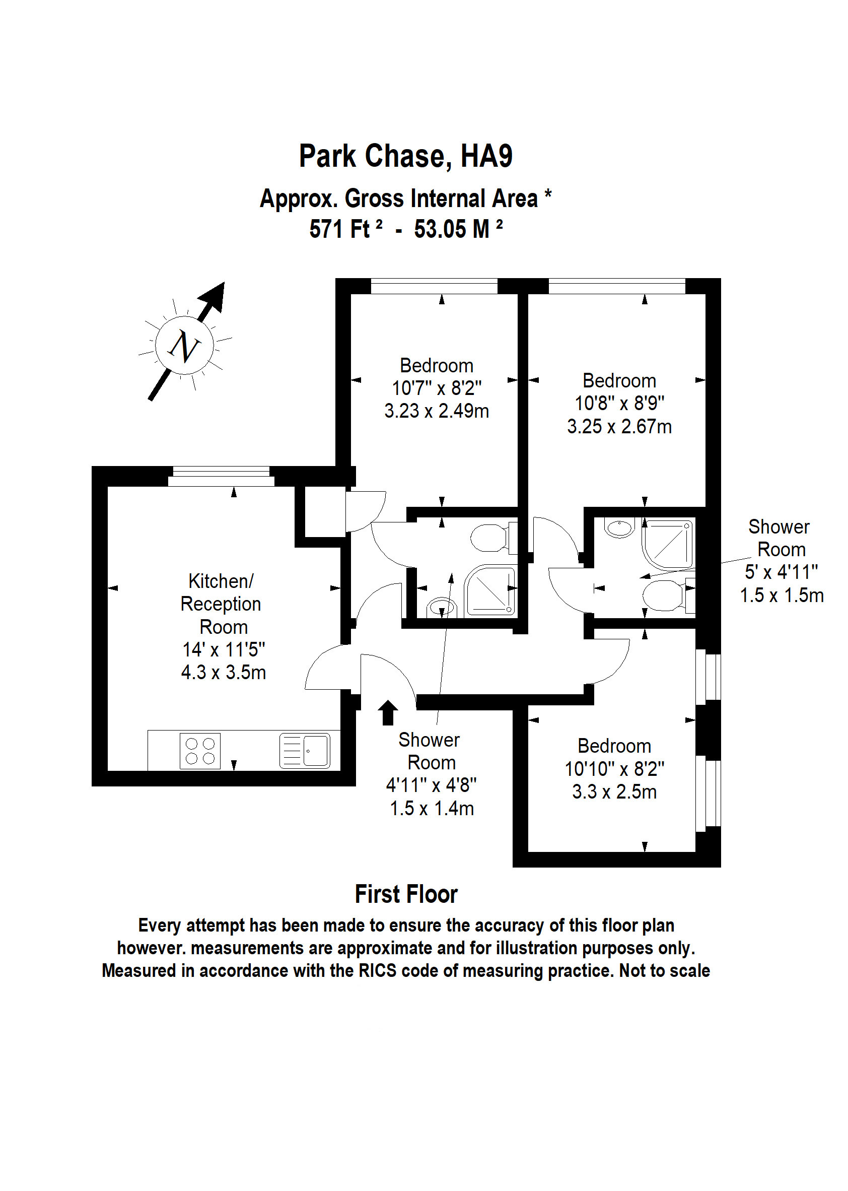 Park Chase, Wembley, HA9 floorplan