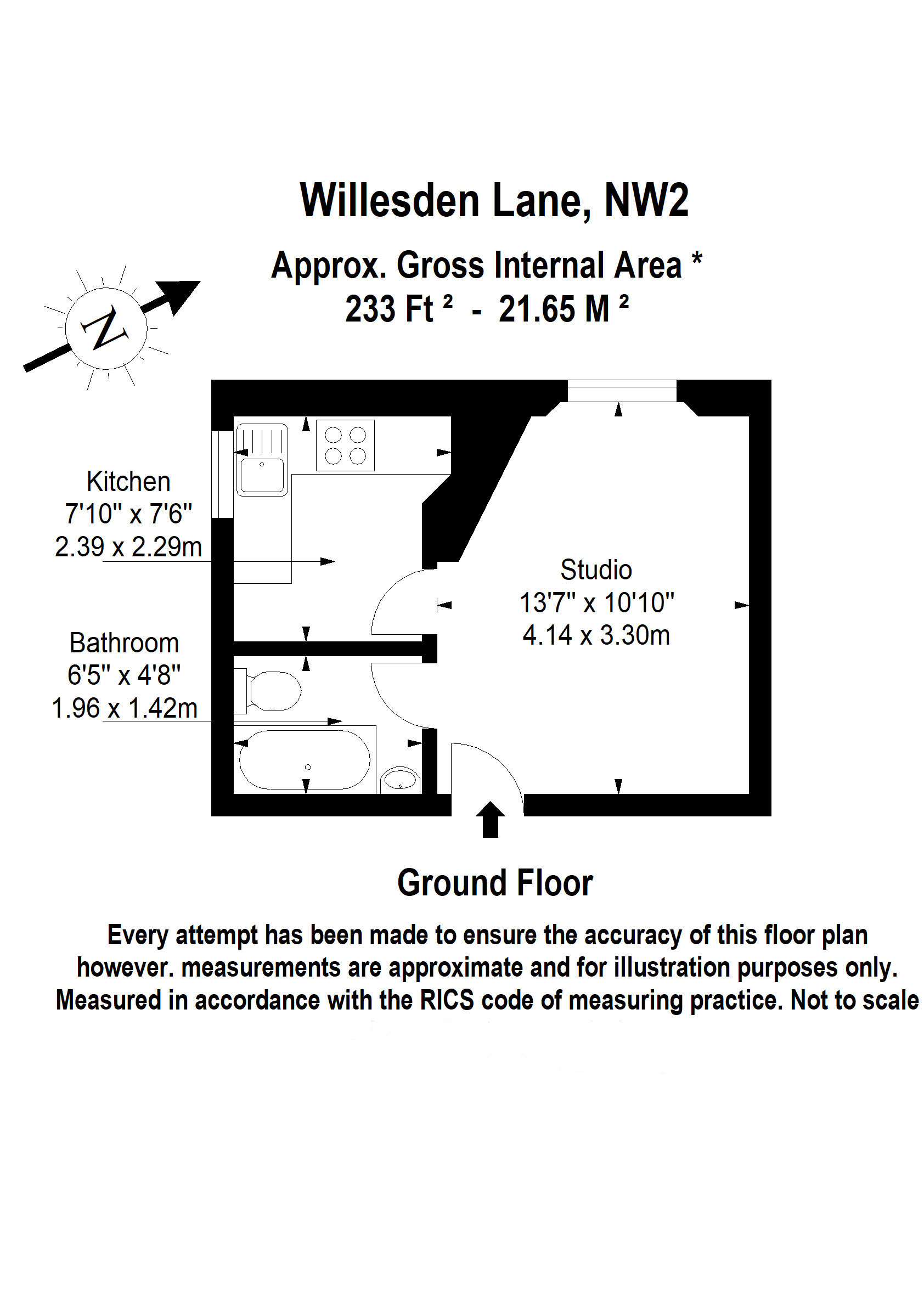 Willesden Lane, Kilburn, NW2 (Council tax, Gas, Heating and Water Included) floorplan