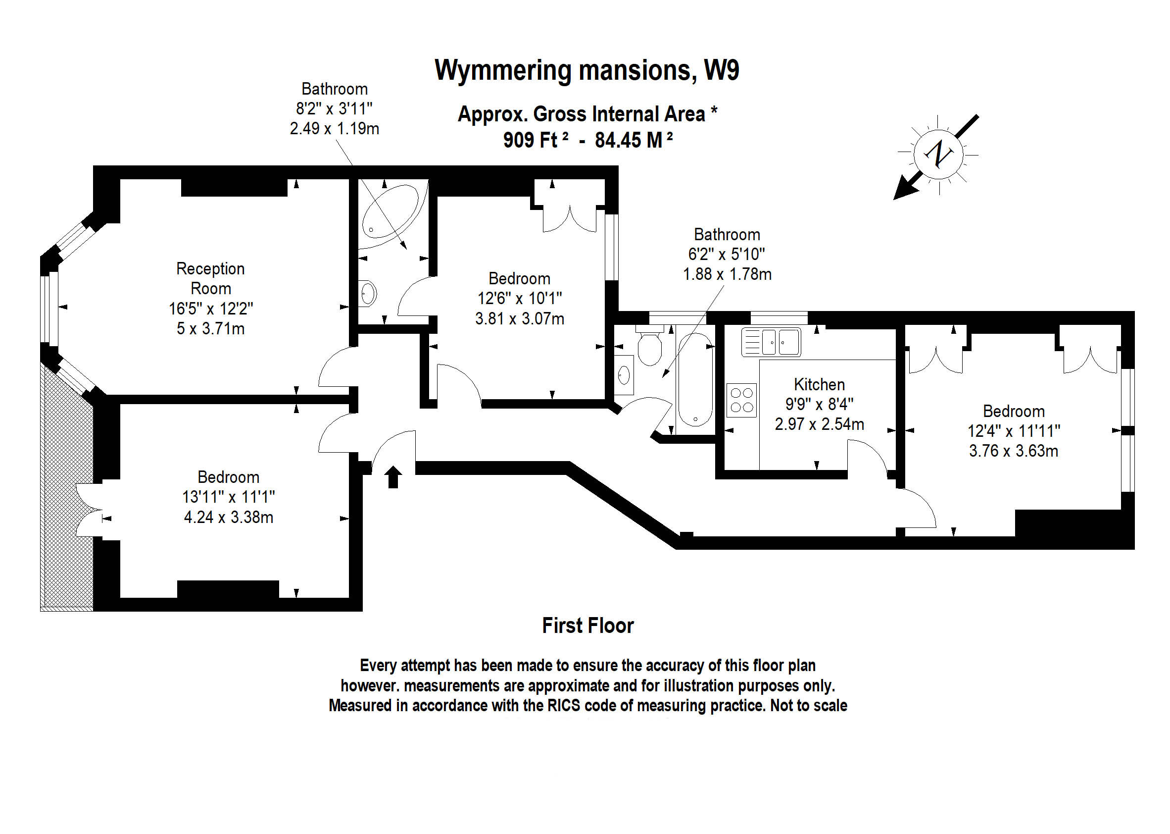 Wymering Mansions, Maida Vale, W9 floorplan