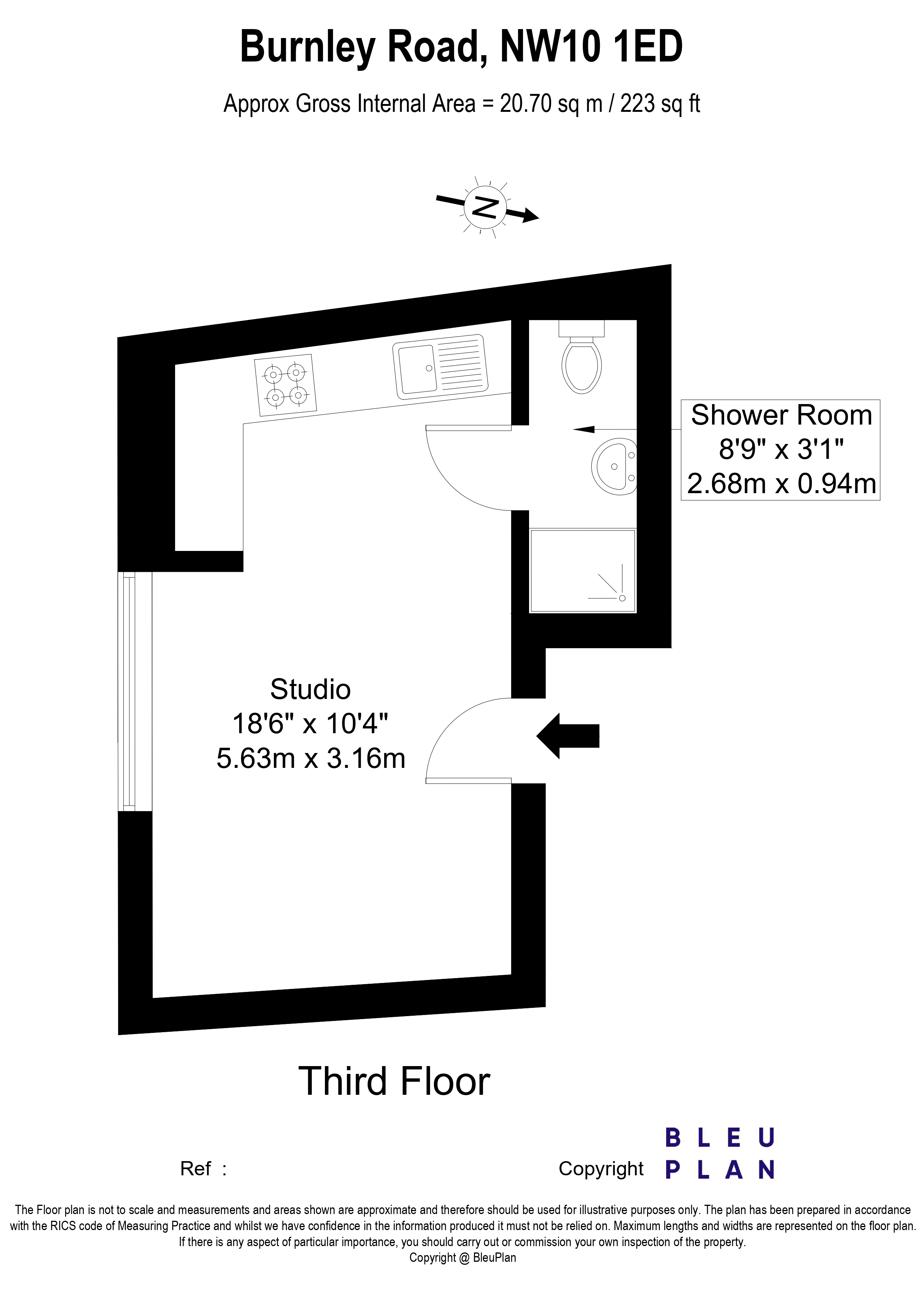 Burnley road, Dollis Hill, NW10 (Gas and Water Included) floorplan