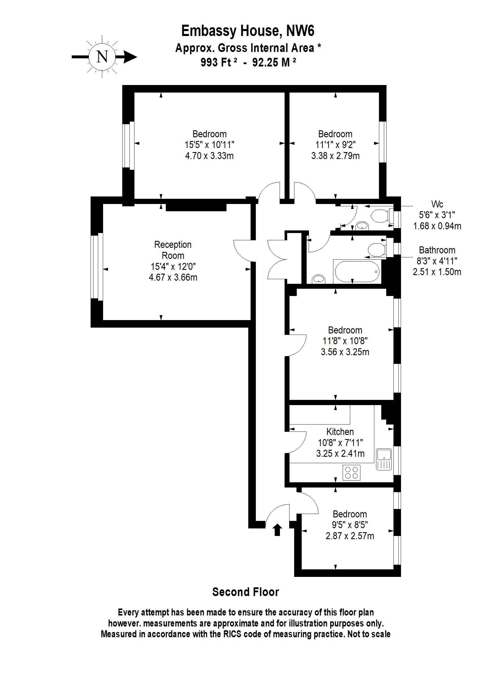 Embassy House, West Hampstead, NW6 floorplan