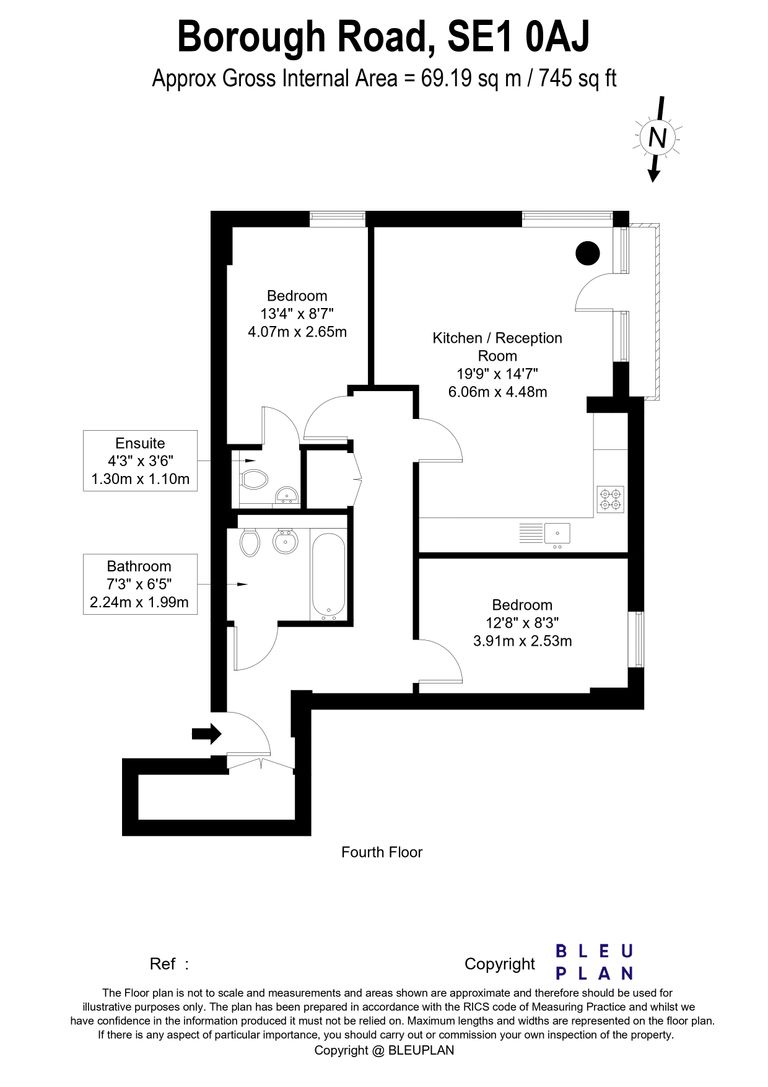 Boulevard Mansions Borough Road floorplan